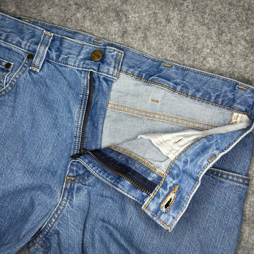 Carhartt Mens 34x32 Relax Straight Fit Light Blue Wash Denim Jeans BD5119-M - Picture 12 of 16
